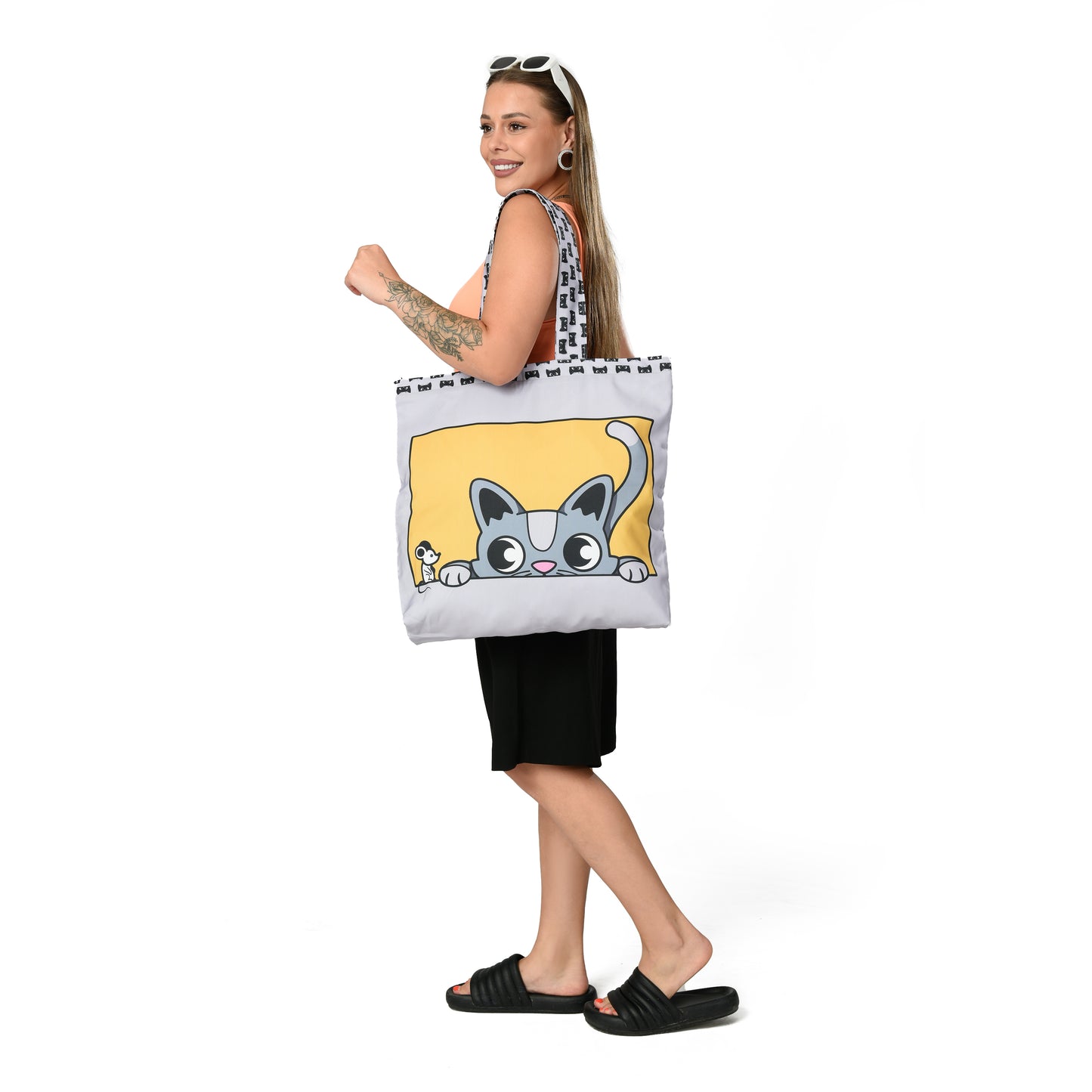 Cat & Mouse Tote Bag + Free Makeup Bag