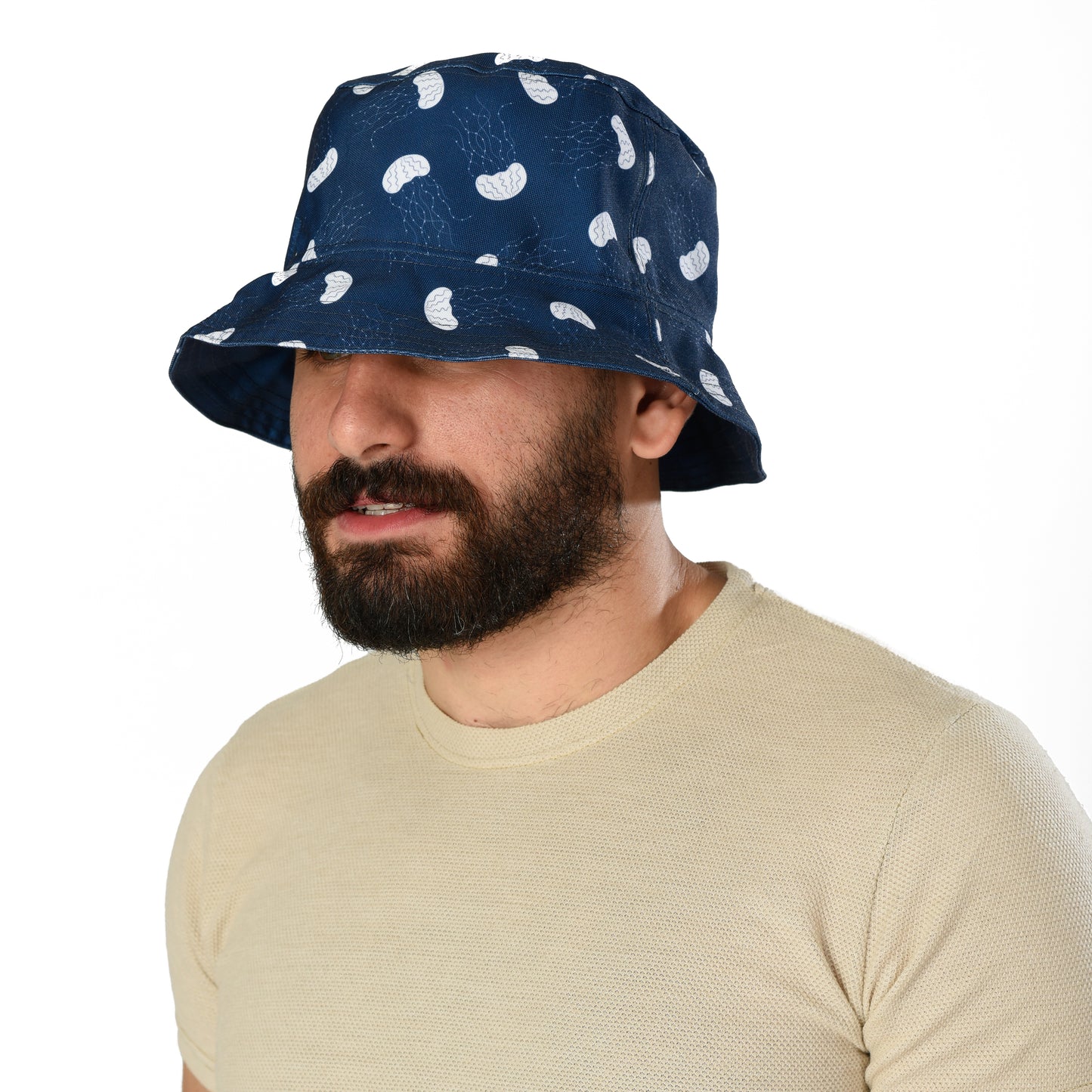 Navy-jellyfish Bucket Hat