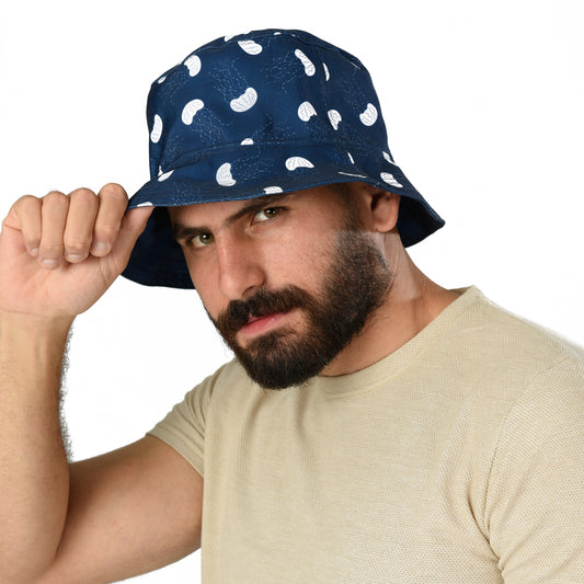 Navy-jellyfish Bucket Hat