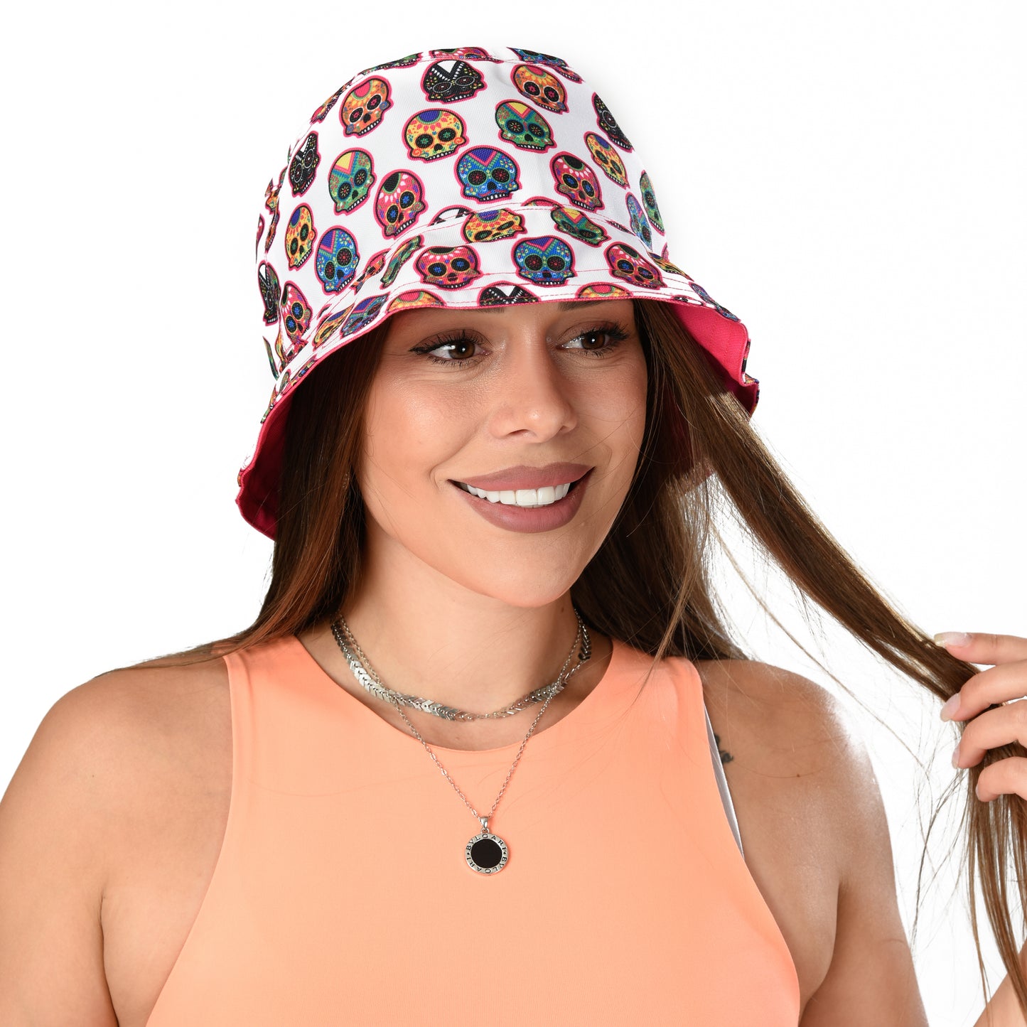 pinky - skulls Bucket Hat
