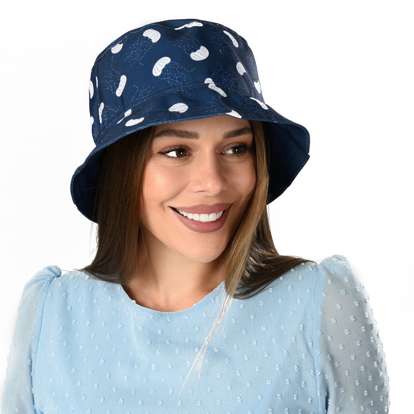 Navy-jellyfish Bucket Hat