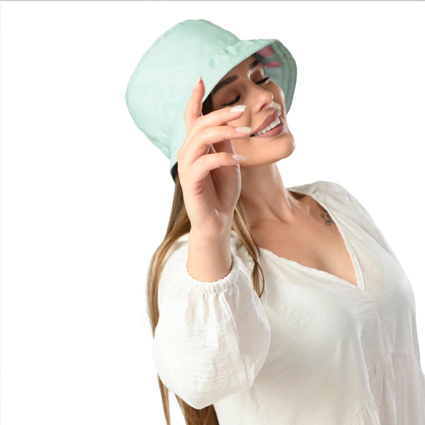 Mint - peaches Bucket Hat