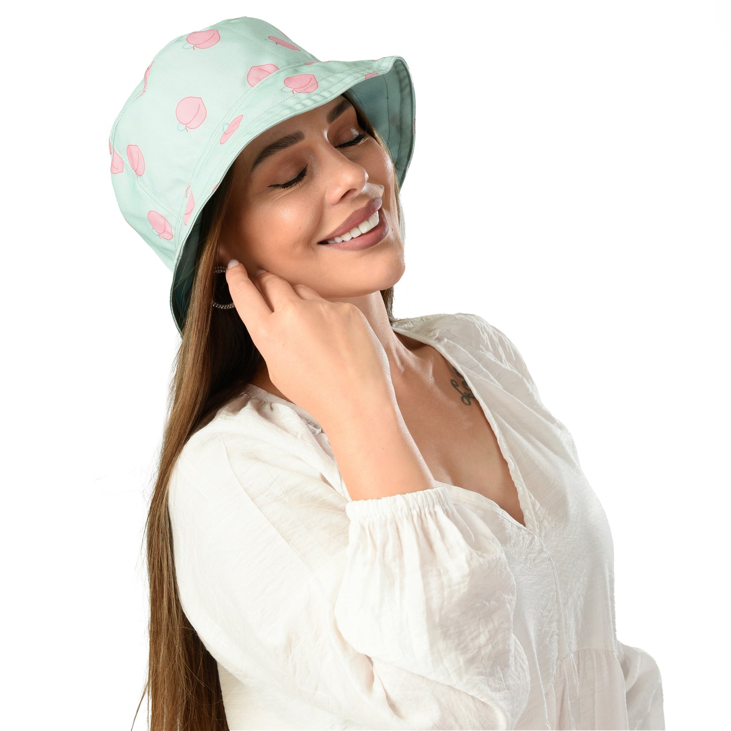 Mint - peaches Bucket Hat