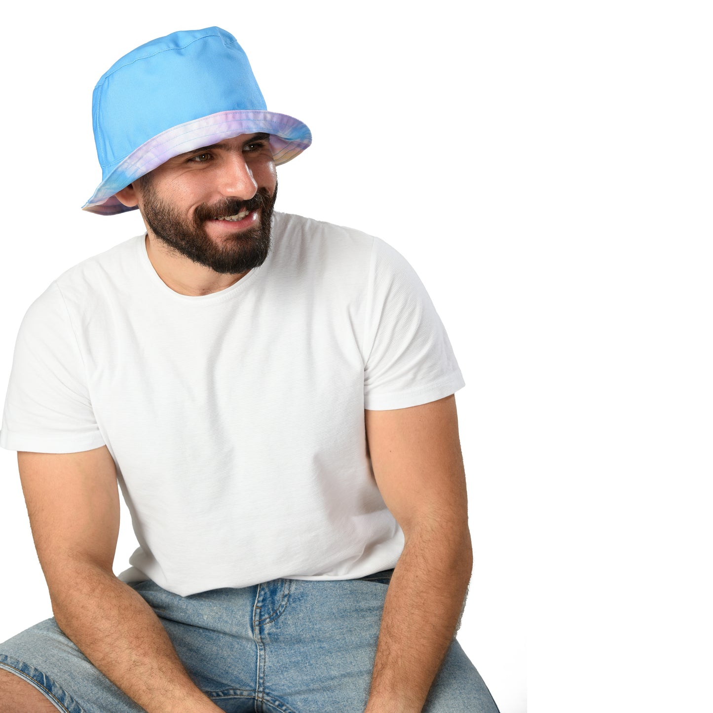 blue - tie dye Bucket Hat