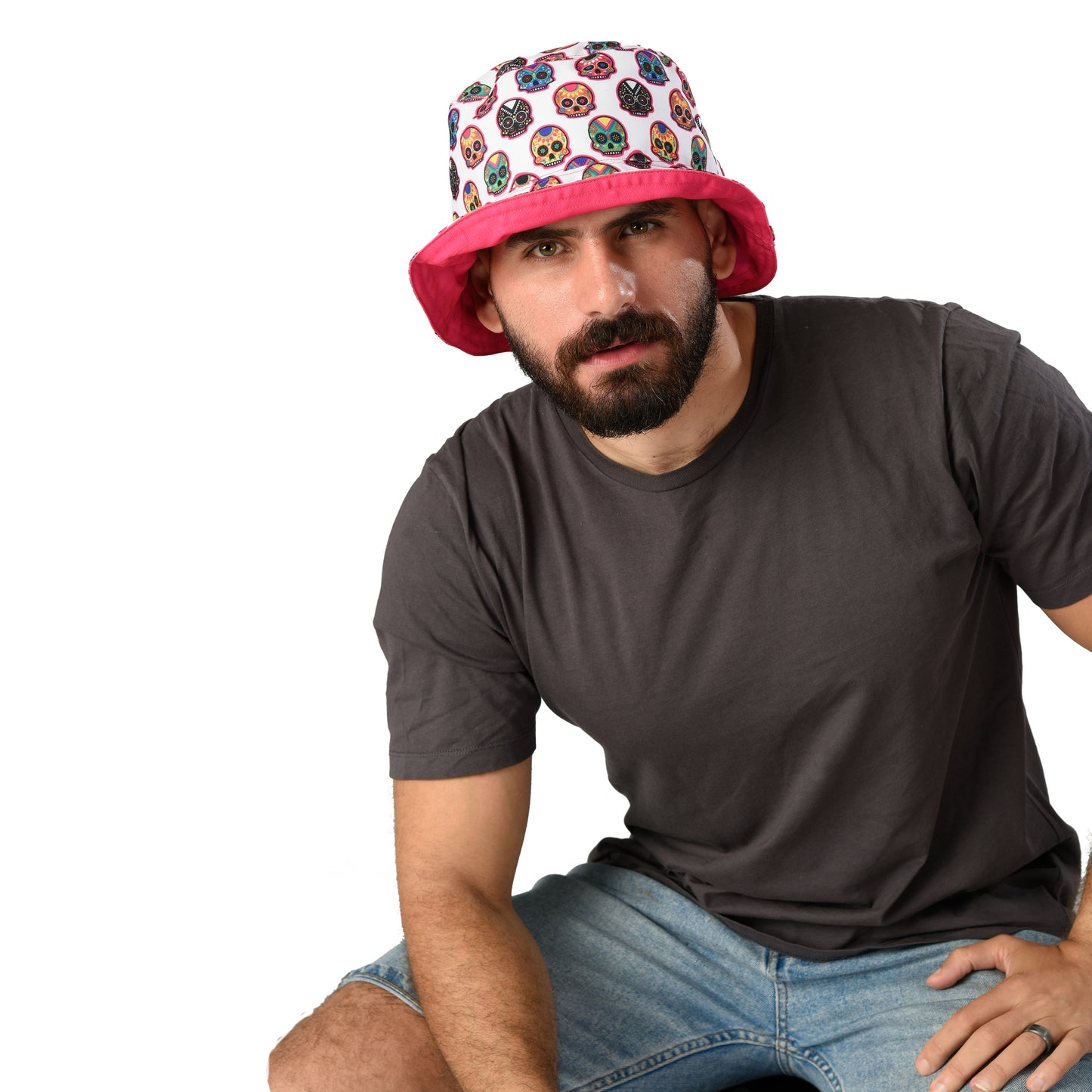 pinky - skulls Bucket Hat
