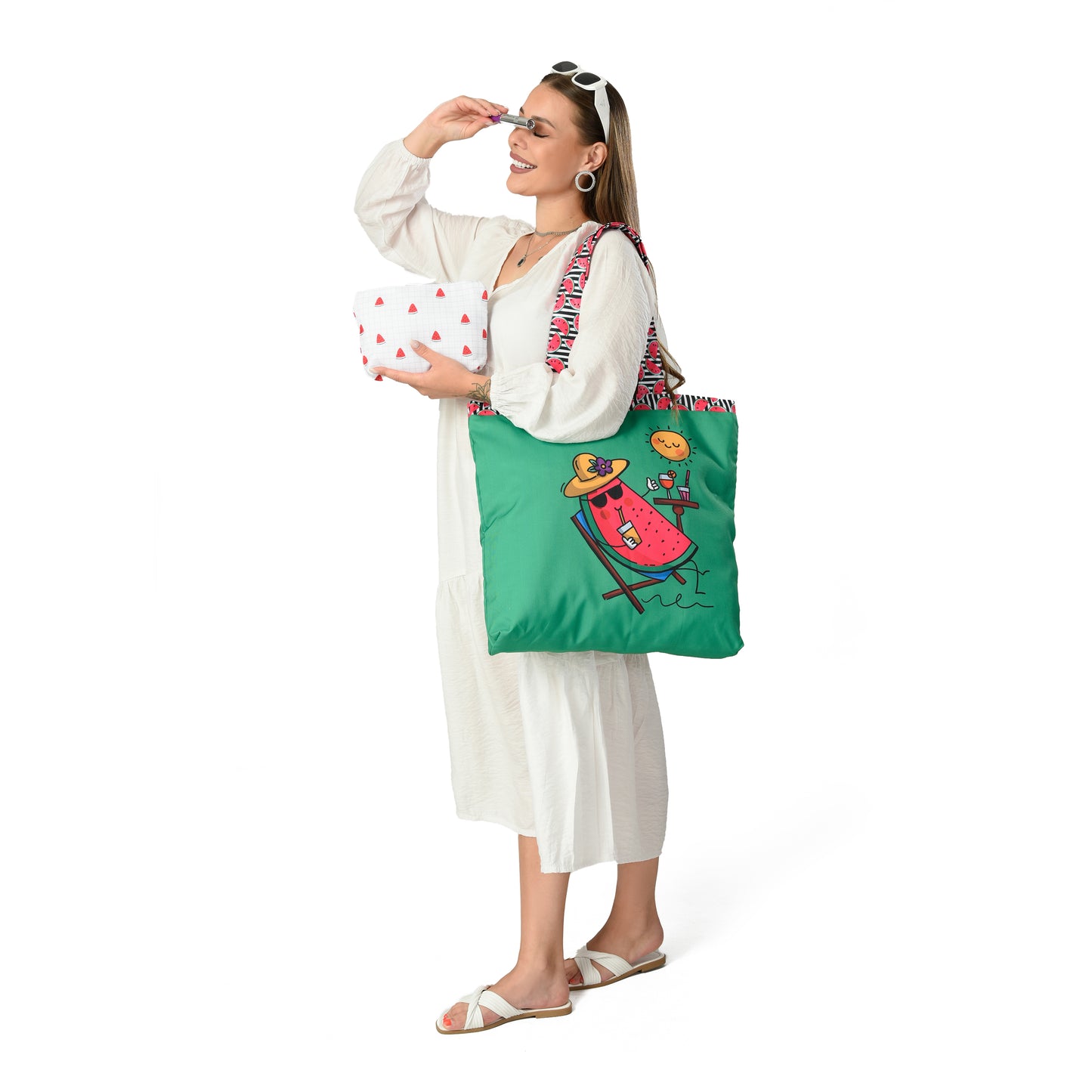 Watermelon Tote Bag + Free Makeup Bag