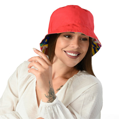 Red - Geo Bucket Hat