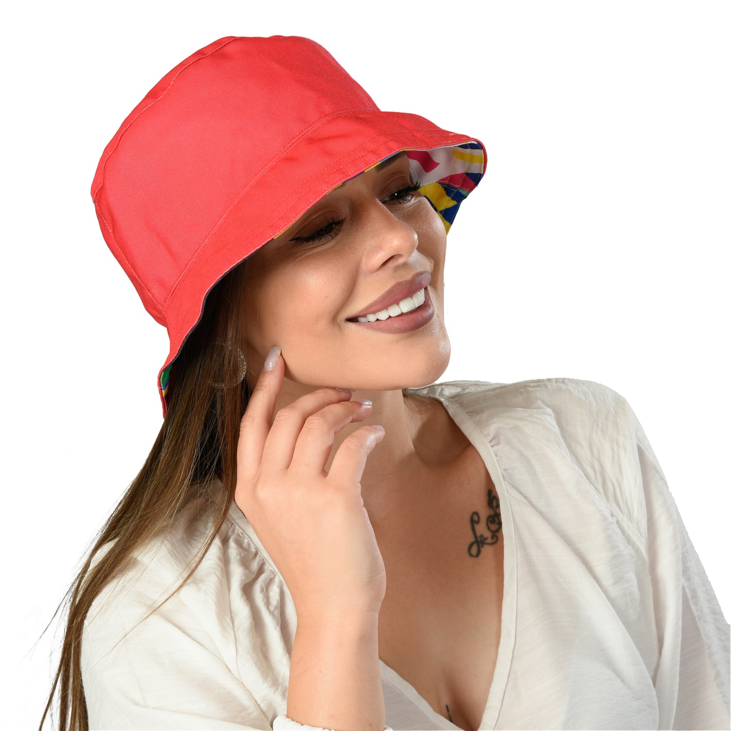 Red - Geo Bucket Hat