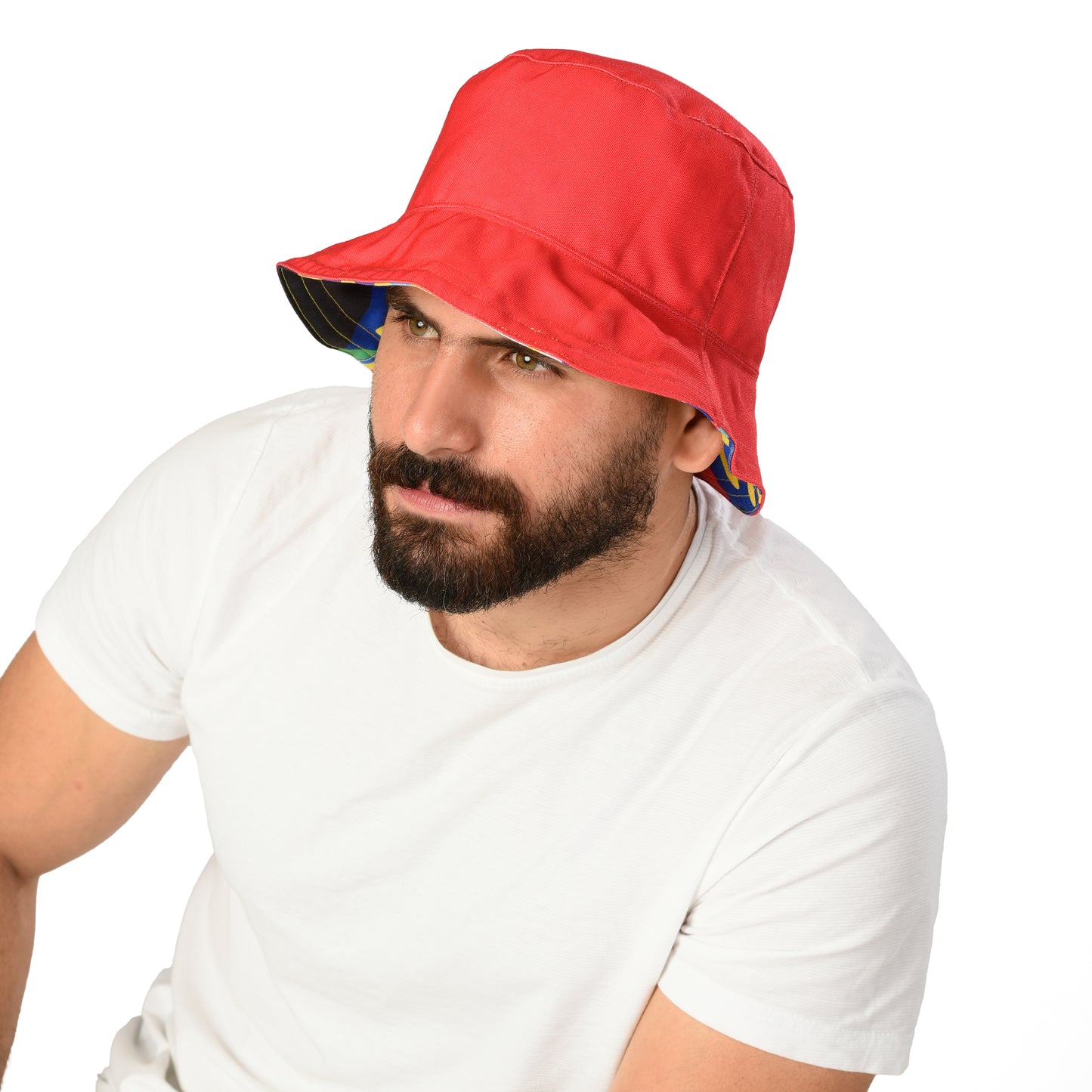 Red - Geo Bucket Hat
