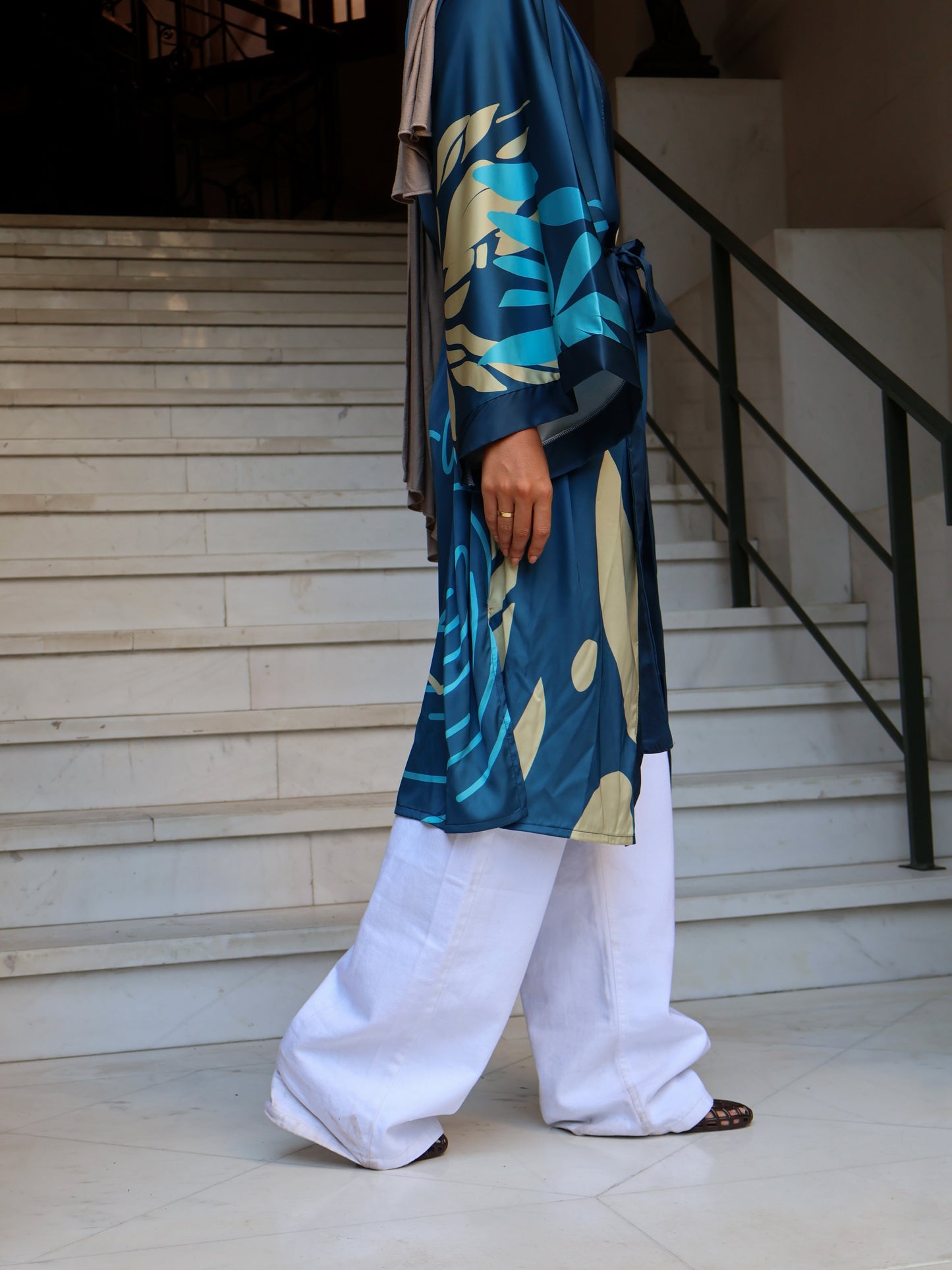 Azure Palm Kimono