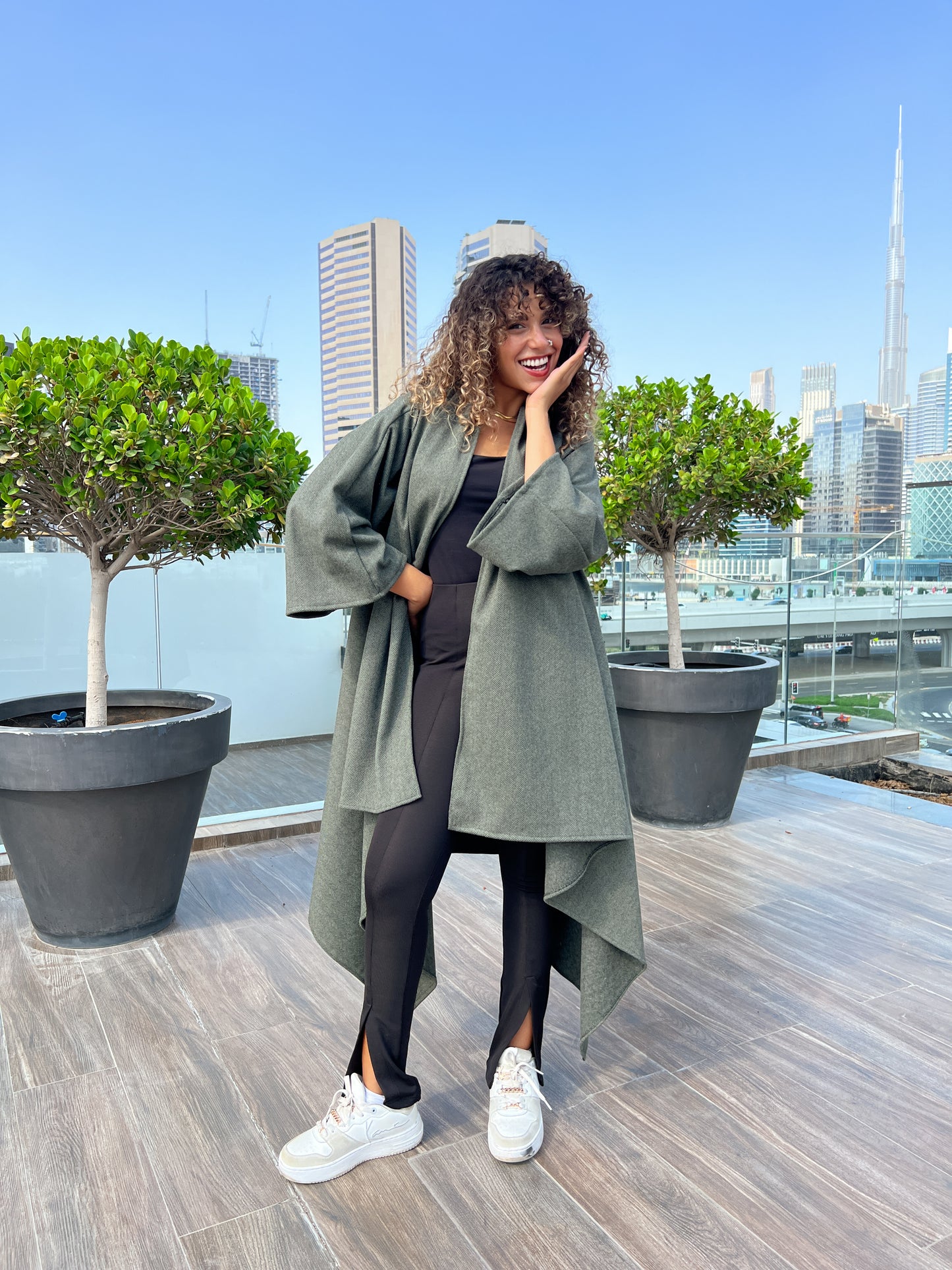 Olive-Cocoon cape